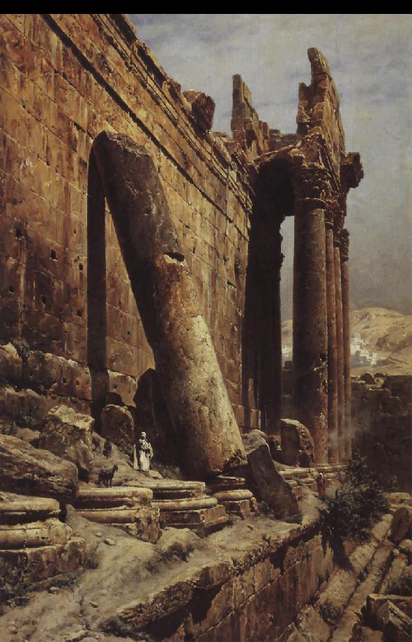 Gustav Bauernfeind Temple Ruins of Baalbek